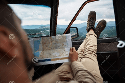 Laid back map reader